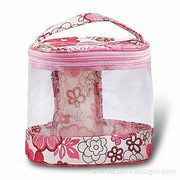 Polyester Cosmetic Bag in Unique Design, Sized 13.5 x 9.5 x 13cm